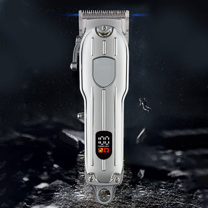 ✂️ Rechargeable Hair Trimmer with LCD | 10W, 7200 RPM, 4 Length Combs & 3000mAh | Silver / Gold
